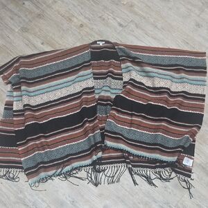 Fashion Nova Multicolor Striped Poncho